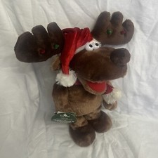 NWT Dan Dee Animated Christmas Moose Decor Plush Lights Up Dances Sings WORKS picture