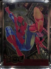 Fleer 1995 Marvel Metal Blaster Spider-Man Limited Edition Trading Card #12/18 picture