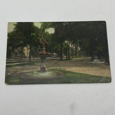 Vintage Postcard Oneida NY￼ Fountain On Main St. Posted 1911 New York Stamp picture