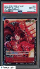 2023 One Piece Monkey D Luffy OP05 EN 1st Anniversary #012 PSA 10 GEM MINT picture