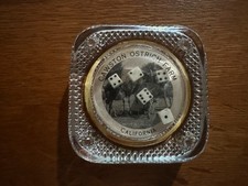 vintage Cawston Ostrich Farm dice paperweight South Pasadena California picture