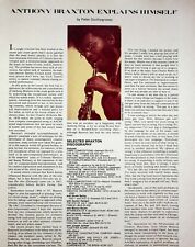 1976 Anthony Braxton Jazz Avant Garde Musician - 3-Page Vintage Article picture