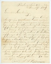 1869 Letter from Roseburg Oregon Land Office re Willamette Valley Land Dispute picture
