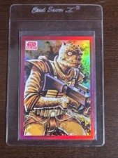 2022 BOSSK Topps Star Wars Galaxy Chrome RED REFRACTOR BV-96 /5 picture