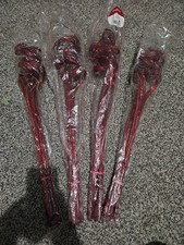 LOT OF 4 NEW Sandra Lee Christmas Tree Accents RED GLITTER picture