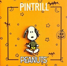 ⚡RARE⚡ PINTRILL x PEANUTS 2017 HALLOWEEN SKELETON SNOOPY PIN *BRAND NEW* 🎃 picture