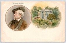 Richard Wagner Composer Portrait and Home 1898 Postcard picture