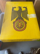 Vintage East German DDR NVA Black Leather Military Jackboots Size 8 w/ Box picture