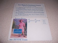 1909 SUCCESS SERIES, YOUTH BANK SAVINGS ACCOUNT, ANTIQUE FOLDING POSTCARD picture