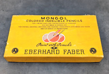 Vintage Mongol Eberhard Faber Colored Copy Indelible Pencils In Box 7x #966 Red picture