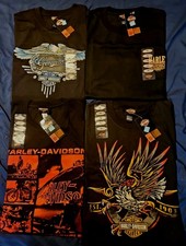 LOT OF 4 HARLEY DAVIDSON T-SHIRTS SIZE XL IN VARIOUS DESIGNS NEW WITH PRICE TAGS picture