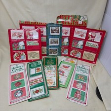 Vintage 1970s Christmas Gift Tag Lot Paper Labels New Old Stock Holiday Crafts picture