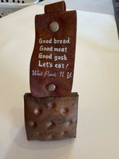 Vintage West Point cow bell with leather strap picture