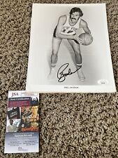 Phil Jackson Signed 8 X10 Photo Knicks Basketball JSA COA Bulls Lakers 2 picture