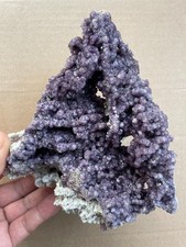 570g Natural cube fluorite on gypsum color-changing magical Landscape stone picture
