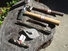Vintage BLUE GRASS Tools Ball Peen Hammer-Dry Wall Hammer-Chalk Line-Drill Bit-+ picture
