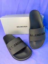 Balenciaga Pool Women’s Black Logo Slide Sandals Rubber EU 40 US 10 UK 7 picture