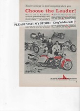 Original 1963 Harley Davidson   Vintage Motorcycle Print Ad picture