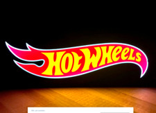 Hot Wheels Themed LED Lamp Light Box Neon Sign Decor Collection Gift USB Powered picture