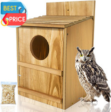 Owl House - Wooden Owl Box,Owl Houses for Outdoors, Suitable for Screech Owl Nes picture