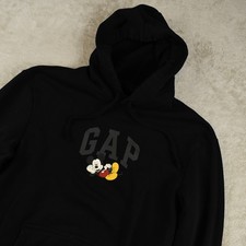 GAP Disney Mickey Mouse Hoodie Black Pullover Sweatshirt XS Adult Unisex picture