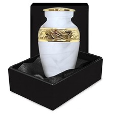 Small Urns for Human Ashes Keepsake – Handcrafted White Memorial Small, picture