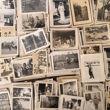 Huge Lot Every Photo Pictured 2000 + Vintage Snapshot Photos Sepia B&W Over 8lbs picture