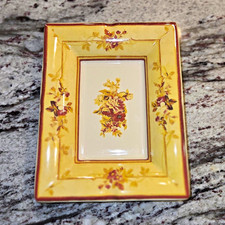 Authentic Vintage ETRO Milano Fine Porcelain Valet Tray Vide-Poche Floral Italy picture