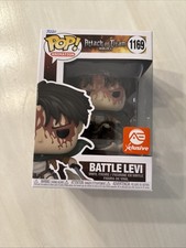 Funko Pop Attack on Titan Battle Levi #1169 AE Exclusive Bloody Vaulted picture
