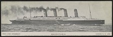 Photo:RMS Mauretania Steamship 1908 Panoramic Postcard picture