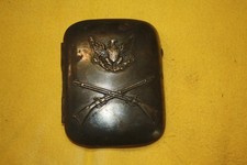 Rare U.S. World War I metal Infantry cigarette case with Eagle & Cross Rifles picture