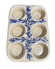 Vintage Salmon Falls Stoneware Muffin Pan HTF Blueberry Vine 2004 EUC picture