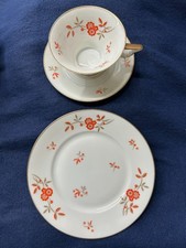Antique C & E Carstens Sorau Art Deco Trio: Cup, Saucer, Plate picture