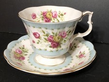 Royal Albert Gaiety Series Two Step Tea Cup and Saucer Excellent Condition picture