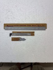 Lot of 3 Antique L.S. Starrett Co. 1-12” c604R, 1 6”604R, 1 C391 Center Gage picture