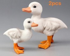 2pcs White Duck Animal Toy PVC Action Figure Doll Kids Toys Party Gifts picture