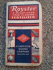 Vintage 1954 Royster Fertilizer Calendar, Info and Want Book picture