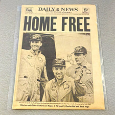 Vintage April 18, 1970 NY Daily News “Home Free” Apollo 13 astronauts complete picture