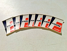 (7) Vintage (NOS) 1980's, Fram Filters, Peel n' Stick Stickers -Original Backing picture
