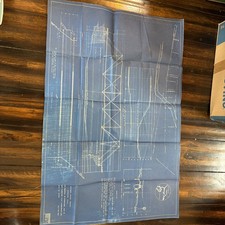 1917 Southern Pacific Railroad Floriston CA Bridge Blueprint 24x35 Original picture