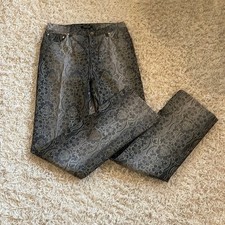 ROBERTO CAVALLI Jeans, Size Large Gold Jacquard Vintage RARE Made in Italy NWOT picture