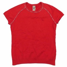 Burberry Blue Label Cotton Red Short Sleeve Knit Crew Neck for Women (Ages 14+) picture