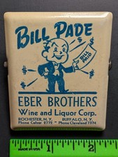 Vintage Bill Pade Eber Brothers Wine Liquor Metal Clip picture