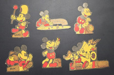 1934 Post Toasties Walt Disney Mickey Mouse At Play Complete 6 Pc Cutout Set picture