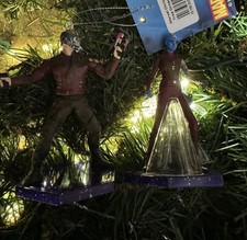 2ct 2026 Nebula & Starlord Marvel Guardians Of The Galaxy Christmas Ornament picture