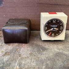VINTAGE TIMEX MINI ALARM CLOCK WITH CASE for Parts/Repair or Decor AS-IS picture
