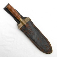 USA Indian Wars Springfield M1880 HUNTING KNIFE brass guard type, orig scabbard picture