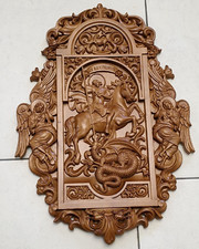Saint George Wood Carved Orthodox Icon Picture 20