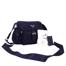 PRADA Women Bag Authentic Triangle Logo Purple Crossbody Shoulder VHTF Designer picture