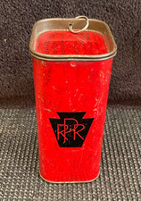 Vintage c. 1930's PRR First Aid Kit Pennsylvania Railroad Tin Can 4-3/4